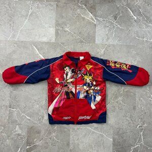 Yu Gi Oh Jacket Kids 6 Full Zip Anime Graphic Coat Windbreaker Yu-Gi-Oh
